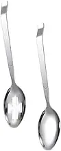 Zerodeko 2 Pcs Stainless Steel Serving Spoon Food Colander Scoop Easy to Clean Tableware for Family Gatherings Dinner Parties