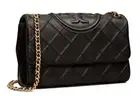 NWT TORY BURCH $698 BLACK LARGE FLEMING SOFT CONVERTIBLE SHOULDER BAG