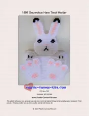 Snowshoe Hare/Arcitc Rabbit Treat Holder-Plastic Canvas Pattern or Kit