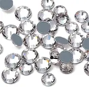 1440 Pieces Crystal Clear Hotfix Crystals, Hot Fix Rhinestones for Crafts Clothing, Flatback Glass Gems for Dance Costumes (SS10)