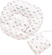 Little Grape Land Nursing Pillow, Multifunctional Breast Feeding Pillow with Arm Pillow, 3pk Baby Support Pillow with Adjustable Waist Strap and Removable Cover, Pink Gold