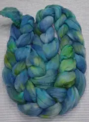 Fine Superwash Wool Top Roving Spinning Handpainted Dyed USA NWT Nassau