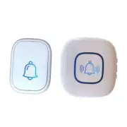 Wireless Doorbell, 1,200ft Range Loud Enough Doorbell White small button