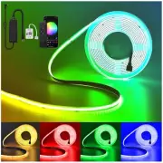 RGB COB Led Strip Light 32.8ft, 5760Leds, 10mm Width 24V RGB Led Strip, Smart...