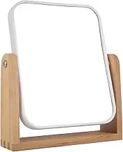 LOTIKO Makeup Mirror with Natural Bamboo Stand, 1X/3X Magnification Double Sided 360 Degree Swivel Magnifying Mirror,Vanity Table,Office Desk,Room Decor, Beauty Gifts(Square) 1