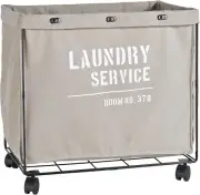 . Army Canvas Laundry Hamper on Wheels, Canvas Laundry Bag, Laundry Basket with