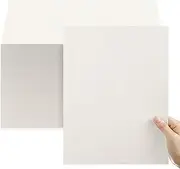 Geosar 200 Sheets Linen Cardstock Paper 8.5 x 11 Invitation Card Stock Heavy Weight 92lb 250GSM DIY Arts holiday Making Printer Index Cards Cover Postcards Blank Note Greeting(Cream)