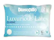 Luxurious Latex Classic Medium Profile & Feel Pillow Twin Pack