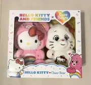 In Hand! Hello Kitty and Friends x Care Bears Cheer Bear Sealed Box Set 2 Plush
