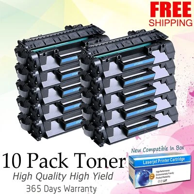 10 Pack Compatible CF280A 80A Bk Toner for HP LaserJet Pro 400 MFP M425dn M425dw