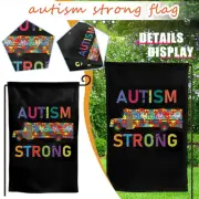 Puzzle Autism Awareness Strong Garden Flag Vertical Double Sized Inspirational