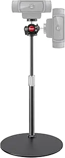 Webcam Stand for Desk with 360° Ballhead, Heavy Base Height Adjustable Compatible with Logitech Webcam C922 C930e C920 C615 C960 C920x BRIO 4K NexiGo N60, Phone Mount, Gopro with 1/4" Thread