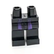 Lego - Minifigure Legs - Black, Purple Belt