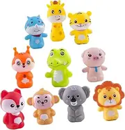 2Sets Stretchy Finger Puppet Animal for Parent Interactive Play Adorable Zoo Forest Characters for Storytelling Role Playing Games