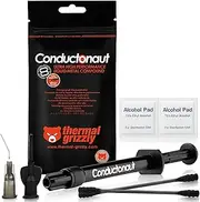 Thermal Grizzly Conductonaut Thermal Grease - 1Gram Set + Extra Applicators - Made in Germany - Liquid Metal Thermal Paste for Cooling The CPU, GPU (Conductonaut) (1g Combo)