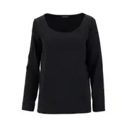 [GIANLUCA CAPANNOLO] GIANLUCA CAPANNOLO Round neckline cady top Woman 46 46 Black