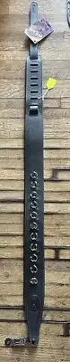 Levy's M17BP4-BLK 2.5" Padded Black Leather Guitar Strap with Pierced Metal Ring