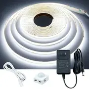 Motion Sensor COB LED Light Strip 6000K 3 Lighting Modes 16.4ft(5M) Cool White