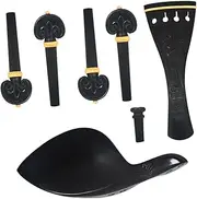 GLSTOY 1 Set Premium Violin Accessories Tailpiece Tuning Pegs Chin Rest Endpin Durable Violin Replacement Parts for Instruments