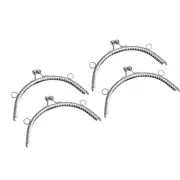 10pcs Metal Purse Frame 6.1" Kiss Lock Clasp Frame for Coin Purse Sewing Silver