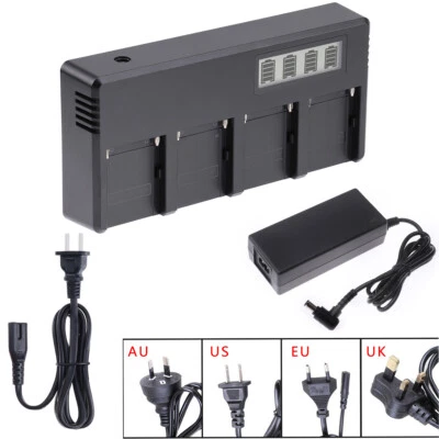 4-Channel Battery LCD Rapid Charger for Sony NP-F970 NP-F550 Video Light Monitor