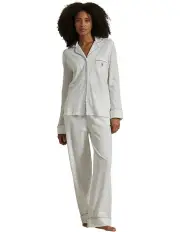 [Polo Ralph Lauren] Madison Knit Oxford Modal & Cotton Pyjama Set in White Cloud