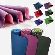 Ozoffer 1pcs TPE Yoga Mat Eco Friendly Fitness Gym Exercise Pilates Non Slip Dual Layer