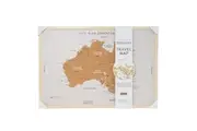 Travel 99x70cm Large Australia Map Adventure Trip Framed Cork Board w Pins
