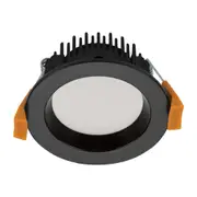 Deco Round Recessed LED Downlight 8W Black Aluminium 3CCT / DALI - 21586