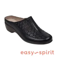 在飛比找momo購物網優惠-【Easy Spirit】DUSK 真皮輕盈穆勒低跟拖鞋(黑