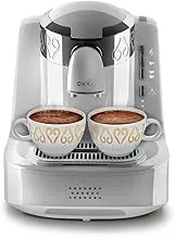 Arzum OK002W Automatic Turkish Coffee Machine, Plastic, 710 W, 800 milliliters, White