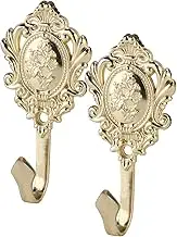 FOMIYES 2pcs Vintage Curtain Tieback Curtain Holdback Hook Brass Home Decoration Hanger Hook Wall Mounted Drapery Curtain Tiebacks Clips Drapery Hooks Hats Curtain Hooks Coat Rack Window