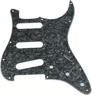 KAISH 11 Hole Jimi Hendrix Strat Style Guitar Pickguard Bridge Reversed Black Pearl