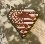 VELCRO® BRAND Fastener Morale HOOK Super man USA Multitan Patches 2.75"