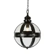 Saxon 1 Light Pendant Small Black - ELCITWRT18SBLK
