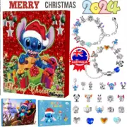 Christmas Jewellery Advent Calendar Stitch DIY-Decor Making-Kit Gift Charm Beads
