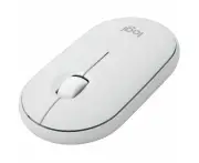 Logitech Pebble 2 M350s Mouse - Bluetooth - USB - Optical - 3 Button(s) - Tonal White - Wireless - 4000 dpi - Scroll Wheel - Symmetrical