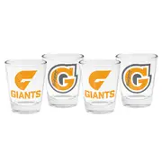 Greater Western Sydney Giants AFL Set of 4 Shot Glasses Bar Gift Set