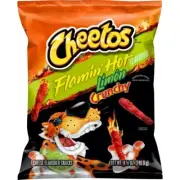 NEW CHEETOS FLAMIN' HOT PUFFS 8 OZ BAG CHEESE FLAVOR SNACKS