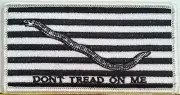 DON'T TREAD ON ME Patch W/ VELCRO® Brand Fastener Black & White Version #1