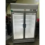 桃園OK二手貨-優質機 營業用 220V 雙門玻璃冰箱/雙門展示冰箱