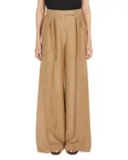 Max Mara 2 Rauche Linen Pants