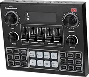 ERINGOGO Strong Material Broadcast Sound Card Phone Microphone Wireless Audio Mixing for Phone Laptop
