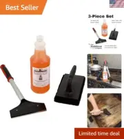3pcs Combo Griddle Cleaning Kit, Premium Griddle Scraper & Heavy Duty Scrubbe...
