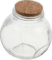 MUELODSIC 1Pc Transparent Glass Wishing Bottle with Cork DIY Storage Jar for Art Decoration Crafting Supply Glass Craft Bottle for Creative