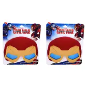 2x You Monkey Sun-Staches Big Character Marvel Iron Man Sunglasses Costume Party