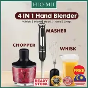 600W Hand Blender Immersion Stick Blender Stainless Steel Blades 2 Speed
