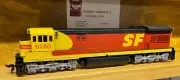 Atlas GE U36C Santa Fe #8750 (SPSF Merger Scheme) OUT OF PRODUCTION HO SCALE