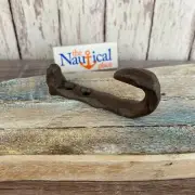 Hand Forged Cast Iron J Hook - Towel Hanger - Coat, Hat, Key Rack - Decorative