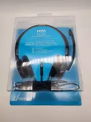 Logitech - H151 - 3.5 mm Analog Stereo Headset H151 with Boom Microphone - Black